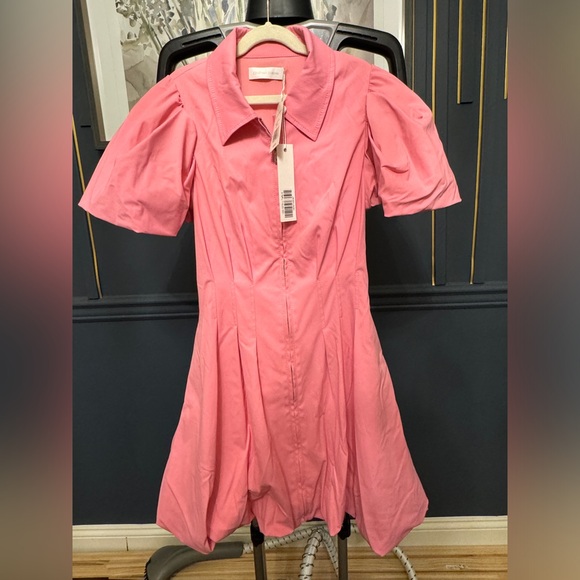 Simkhai CALLISTA PUFF SLEEVE DRESS -Pink - Picture 4 of 5